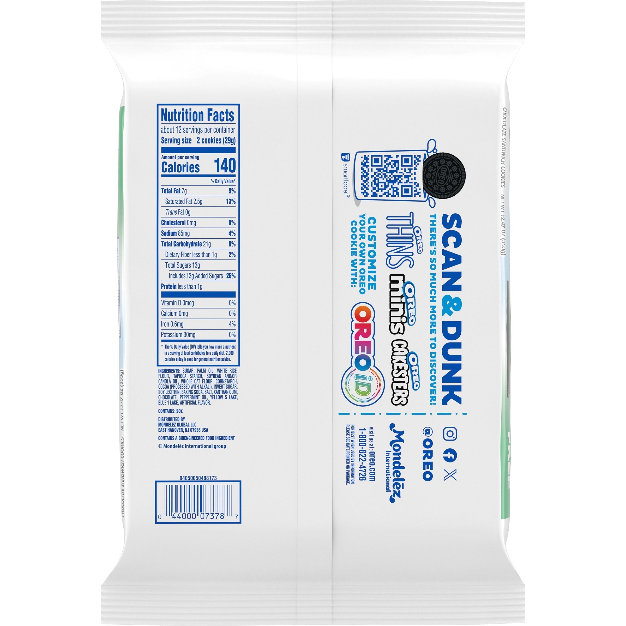 Gluten Free Mint Creme Chocolate Sandwich Cookies, 2 Pack N7
