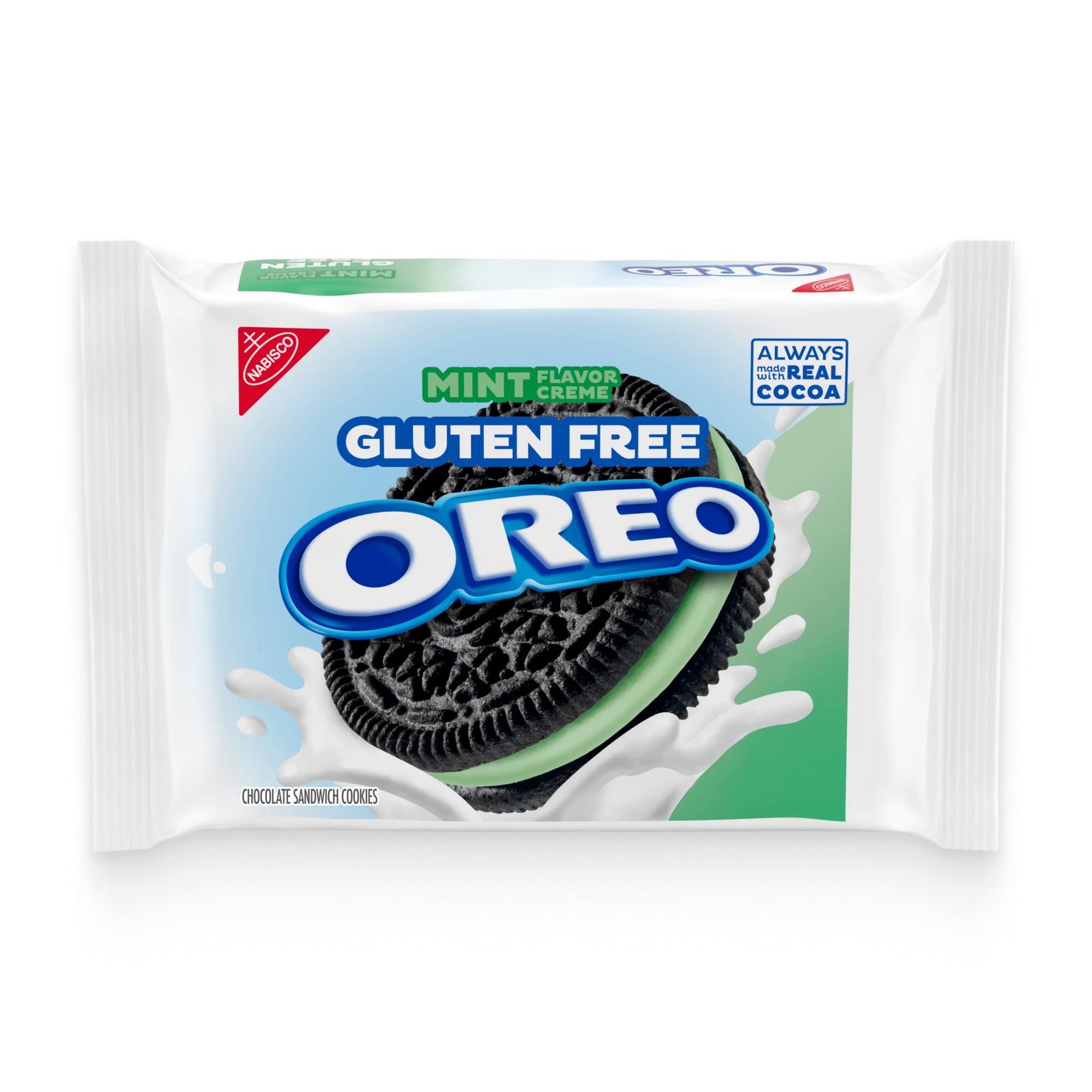 Gluten Free Mint Creme Chocolate Sandwich Cookies, 2 Pack N7