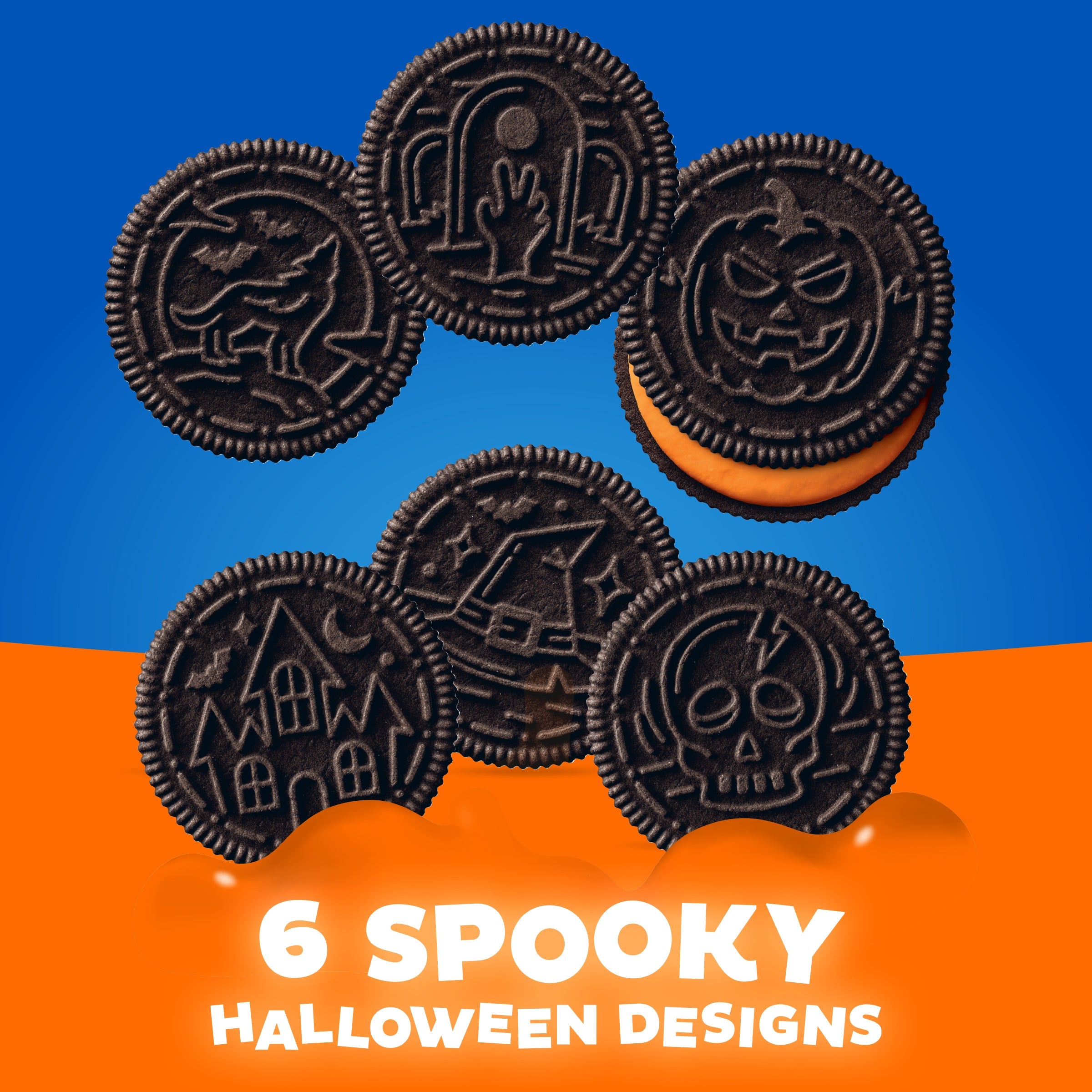 Orange Creme Halloween Cookies, Limited Edition, 2 Pack V4