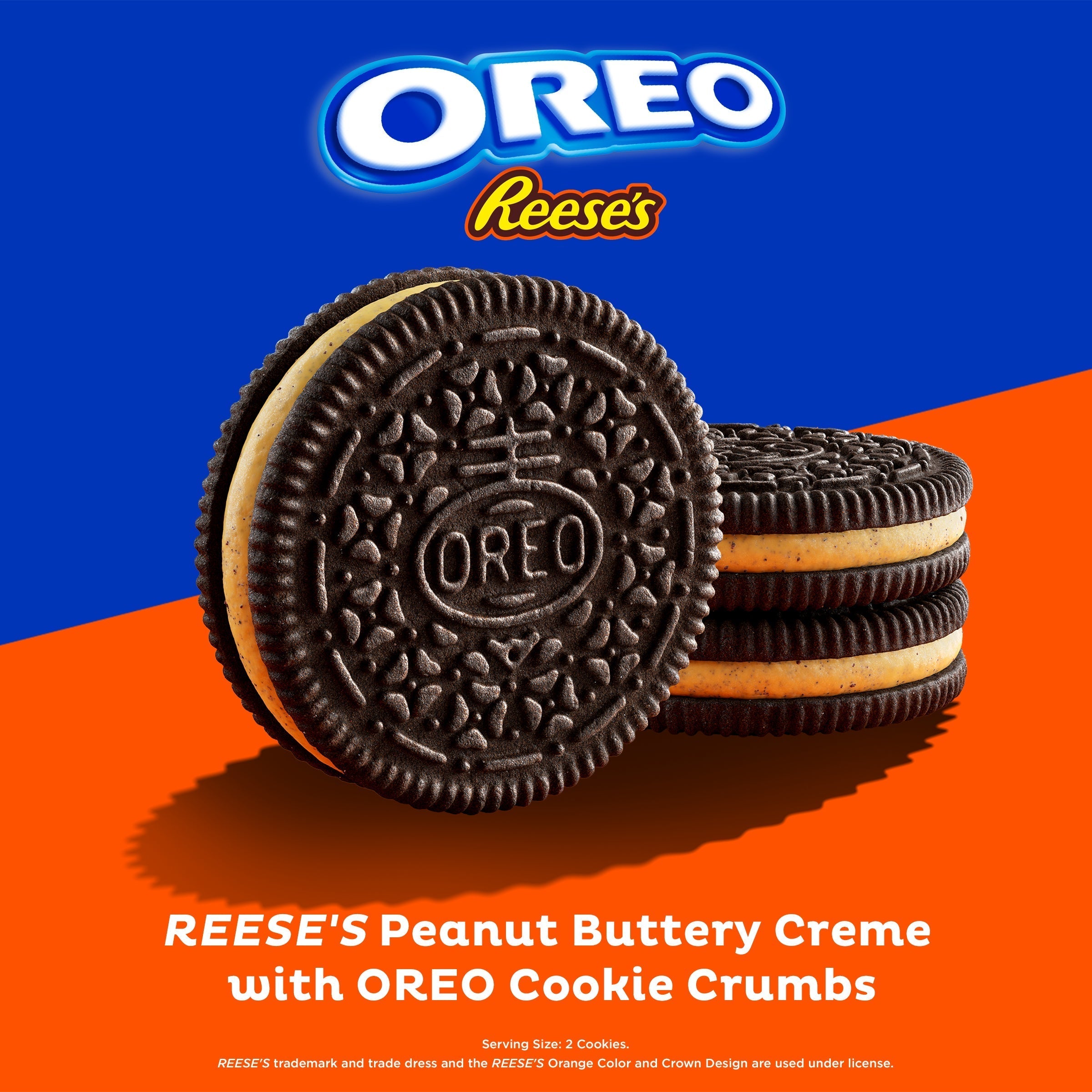 Reese's Peanut Buttery Creme Chocolate Sandwich Cookies, 2 Pack X3