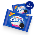 Birthday Cake Creme Chocolate Sandwich Cookies, Family Size, 2 Pack N9
