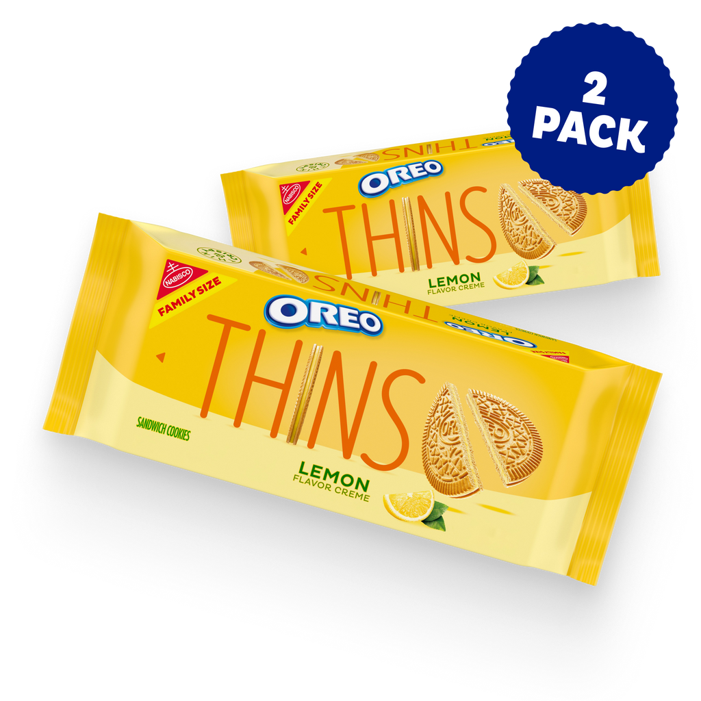 Thins Lemon Creme Sandwich Cookies, Family Size, 2 Pack X7