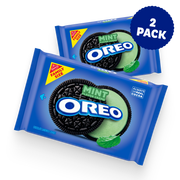 Mint Creme Chocolate Sandwich Cookies, Family Size, 2 Pack X3