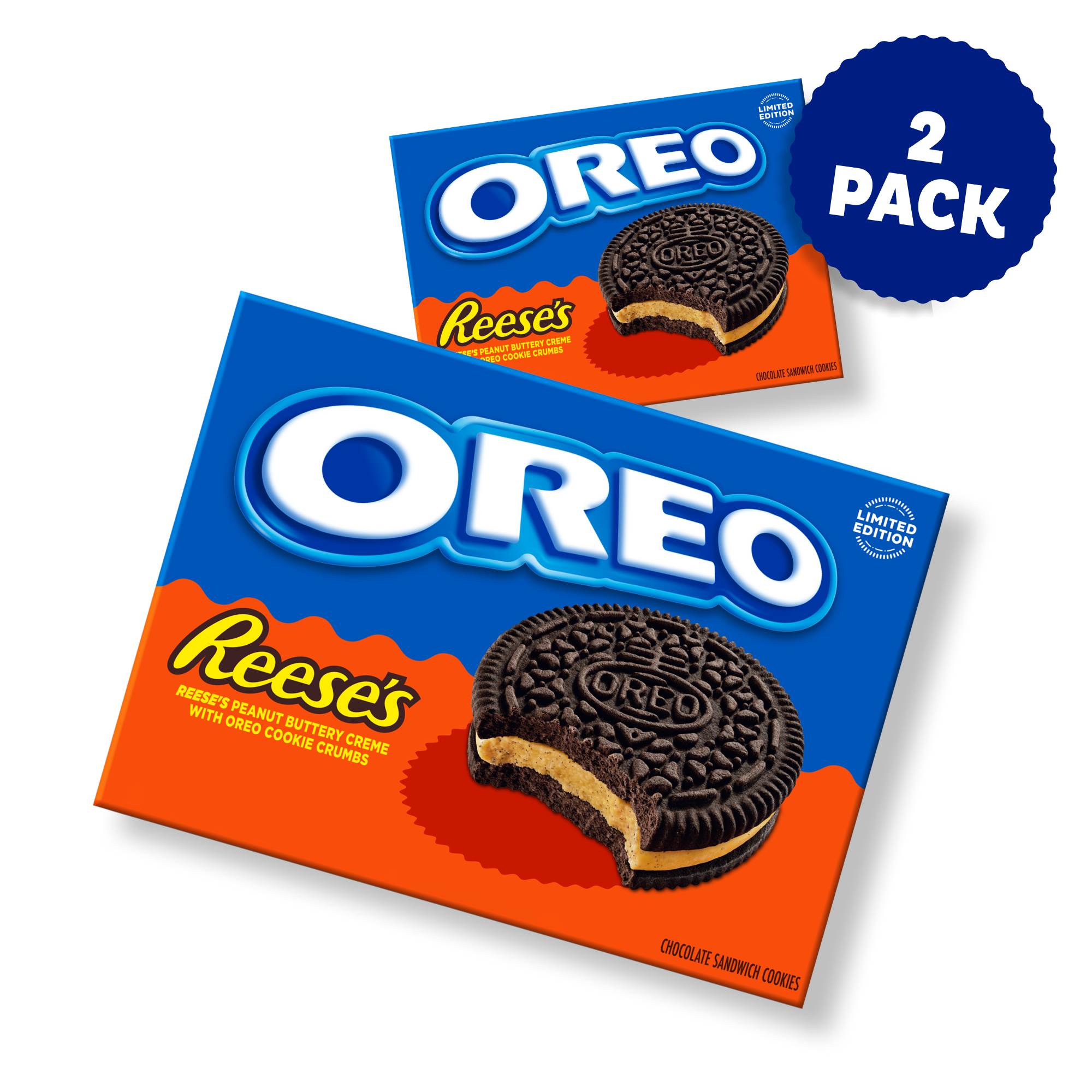 Reese's Peanut Buttery Creme Chocolate Sandwich Cookies, 2 Pack X3