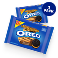 Toffee Crunch Creme With Sugar Crystals Chocolate Sandwich Cookies, Family Size, 2 Pack B4