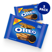Toffee Crunch Creme With Sugar Crystals Chocolate Sandwich Cookies, Family Size, 2 Pack B4