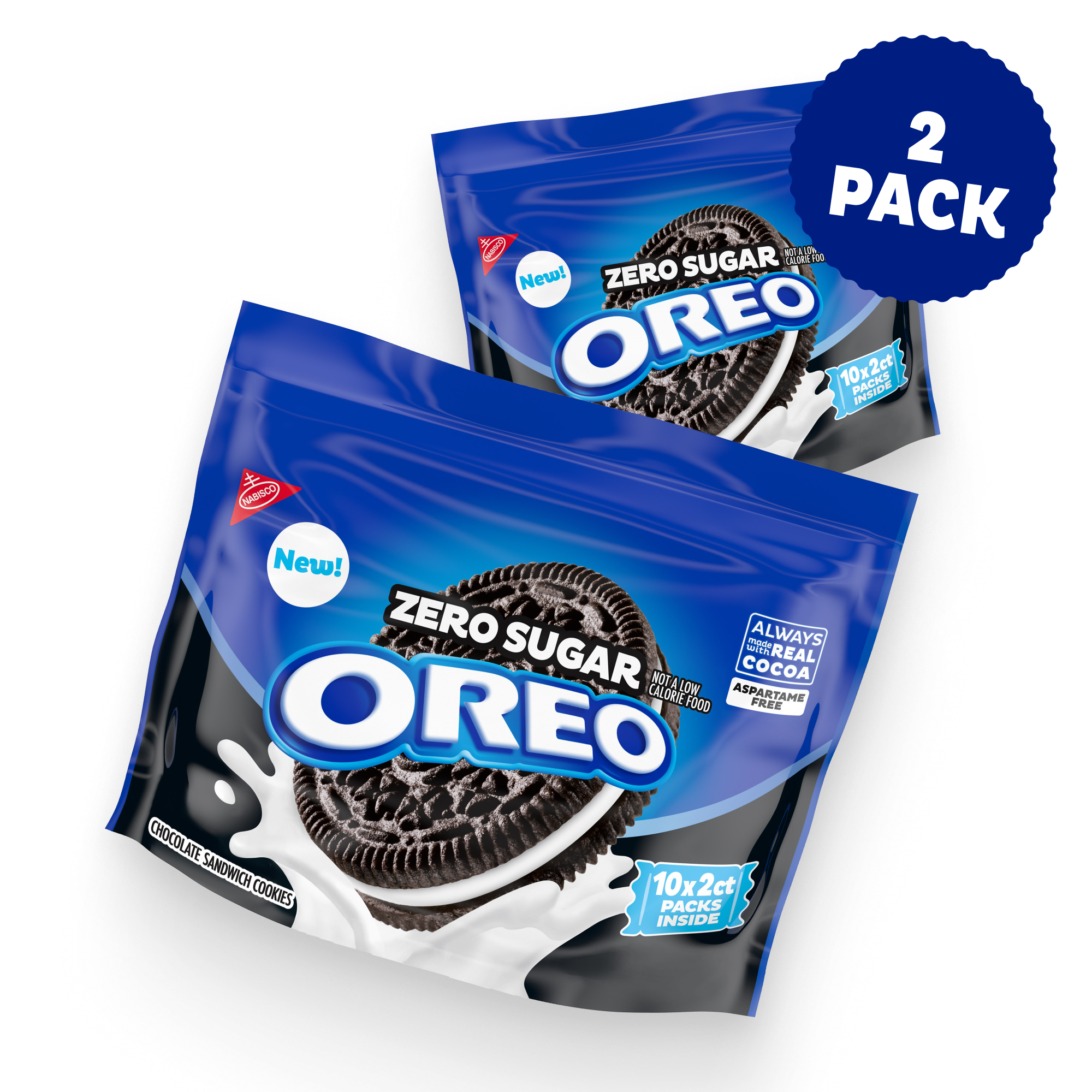 Zero Sugar Chocolate Sandwich Cookies, Snack Packs, 2 Pack M0