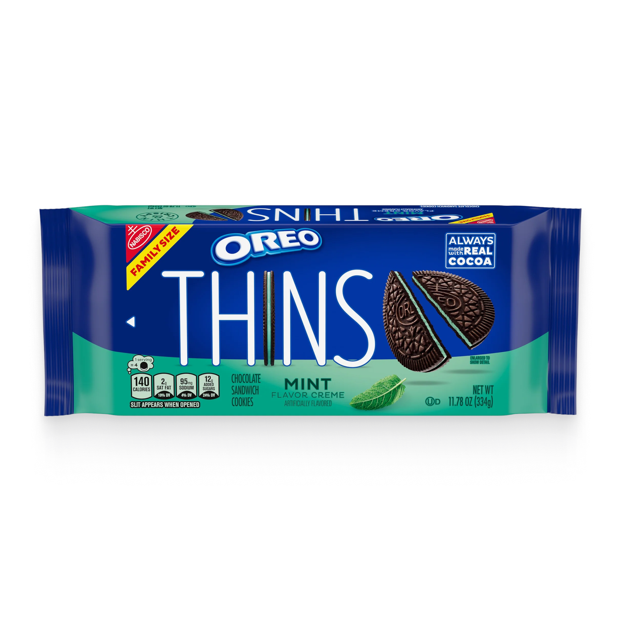 Thins Mint Creme Chocolate Sandwich Cookies, Family Size V6