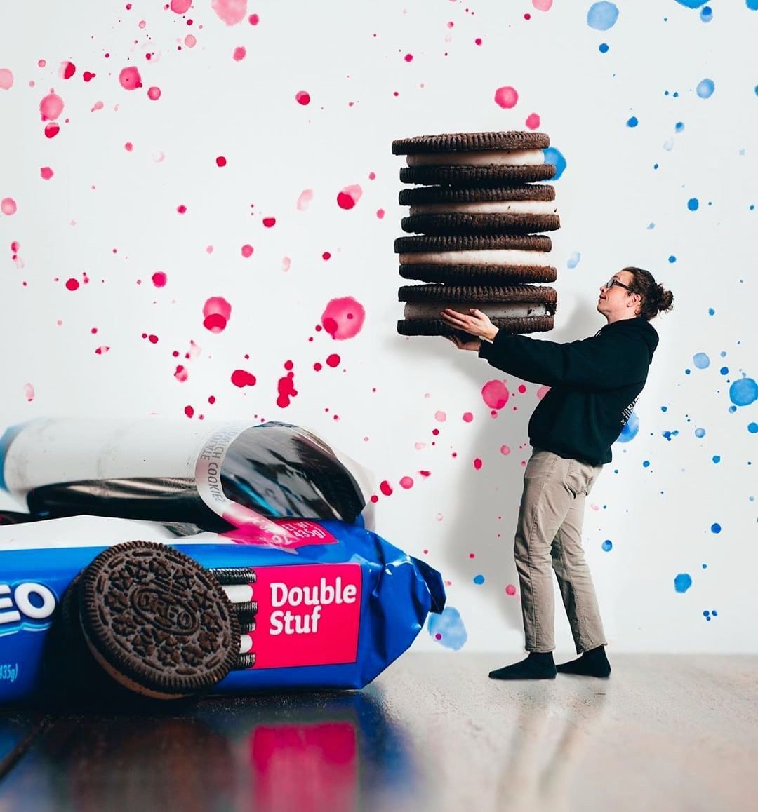 Double Stuf Chocolate Sandwich Cookies, Family Size Y8