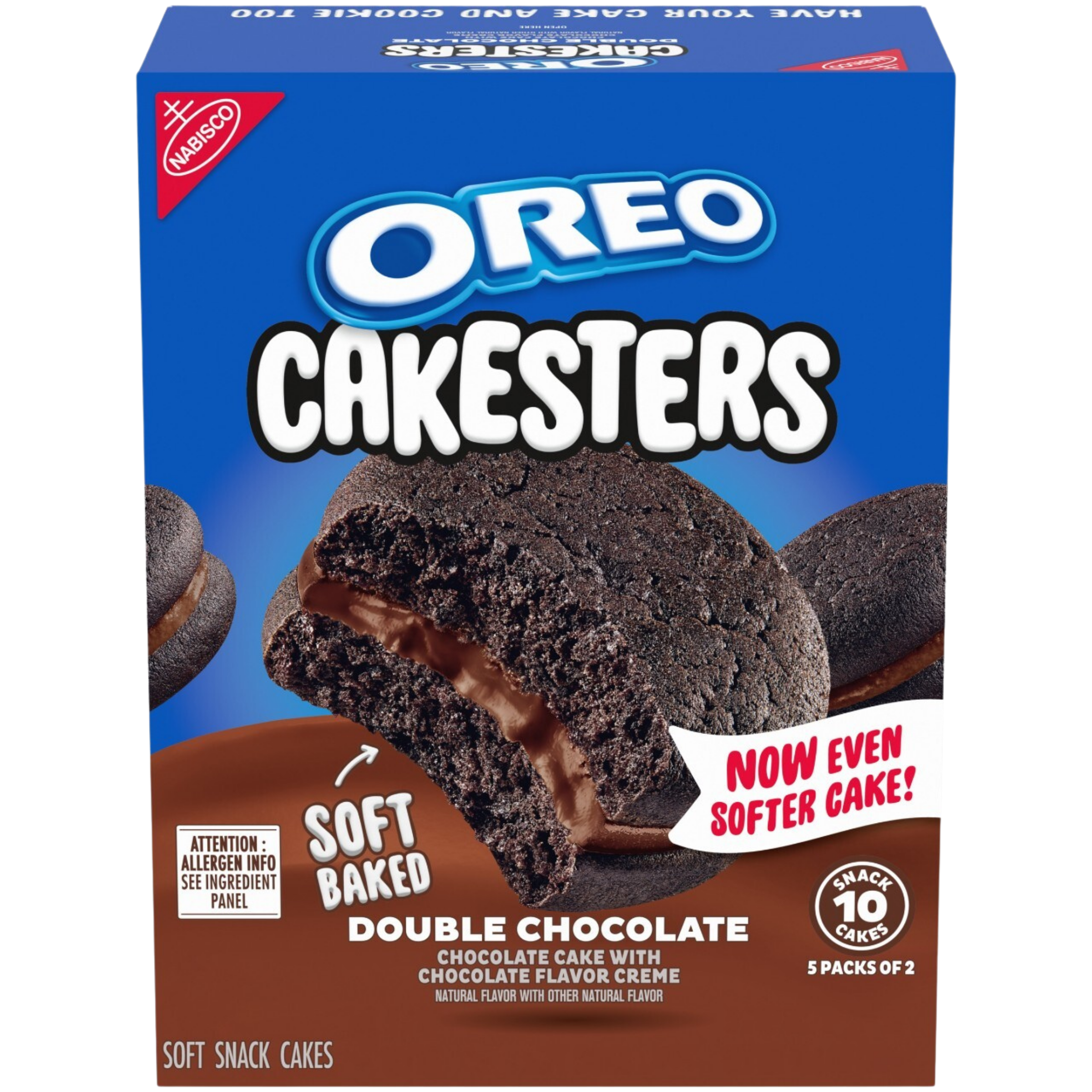 Cakesters Double Chocolate Soft Snack Cakes, Snack Packs F2