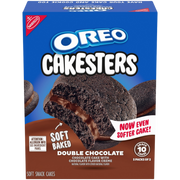 Cakesters Double Chocolate Soft Snack Cakes, Snack Packs V3